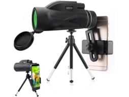 Telescópio Monocular 80x100 Bak4 Ip68 Anti Embaçante Dual Focus Adaptador Smartphone Tripé Preto Bestvite