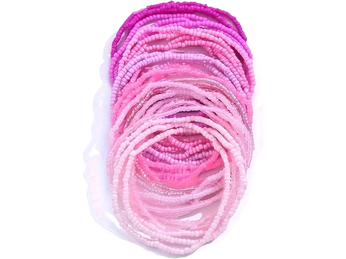 Conjunto de 30 pulseiras de vidro coloridas para complementar seu estilo em qualquer ocasião.
