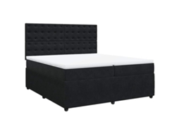 Cama com Molas/colchão 200x200 Cm Veludo Preto MAISON EXCLUSIVE