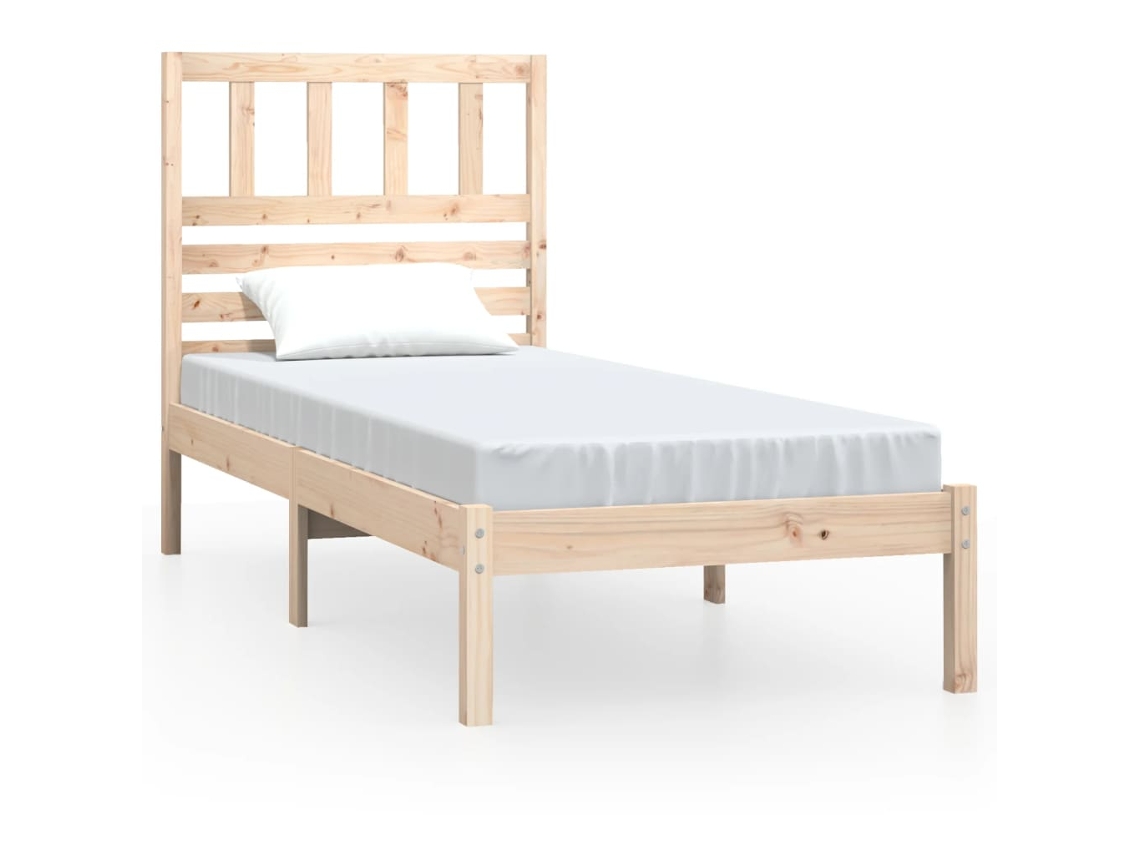 Bed Frame, Bed Frames Vidaxl Marrom Madeira De Pinho (90 X 200 Cm)