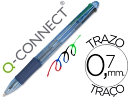 Esferográfica Q Connect. 4 em 1. com As Cores Azul. Preto Verde e Ve0