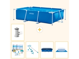 Intex Piscina Com Estrutura Retangular - 300x200x75 Cm - 6-peças S20046