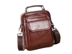 Bolsa Transversal Couro Masculina Vintage