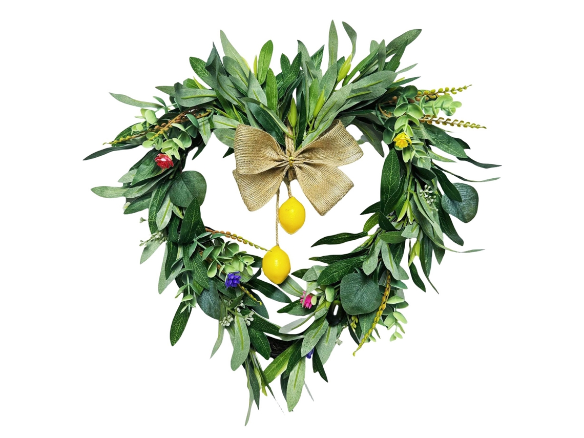 Guirlanda de Olivas Verde com Coração para Decoração de Parede LAXISCREED