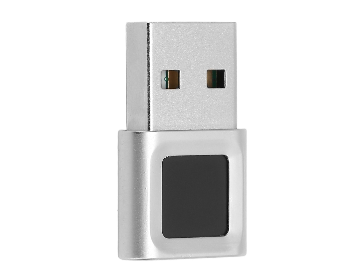 Leitor de impressão digital USB com luz dourada (correspondência rápida, alta sensibilidade)