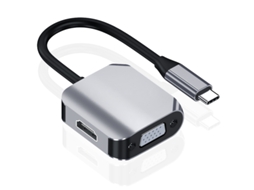 Yizhood Docking Station Tipo C Hub Adaptador Para Hdmi 4k Vga Para Macbook Pro Air Huaweimate Celular Cinza