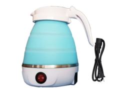 Chaleira elétrica portátil dobrável para viagem e escritório, azul, 110v, 400w, proteção contra queima a seco LAXISCREED