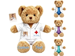 Pelúcia Urso personalizada com foto e nome médico.