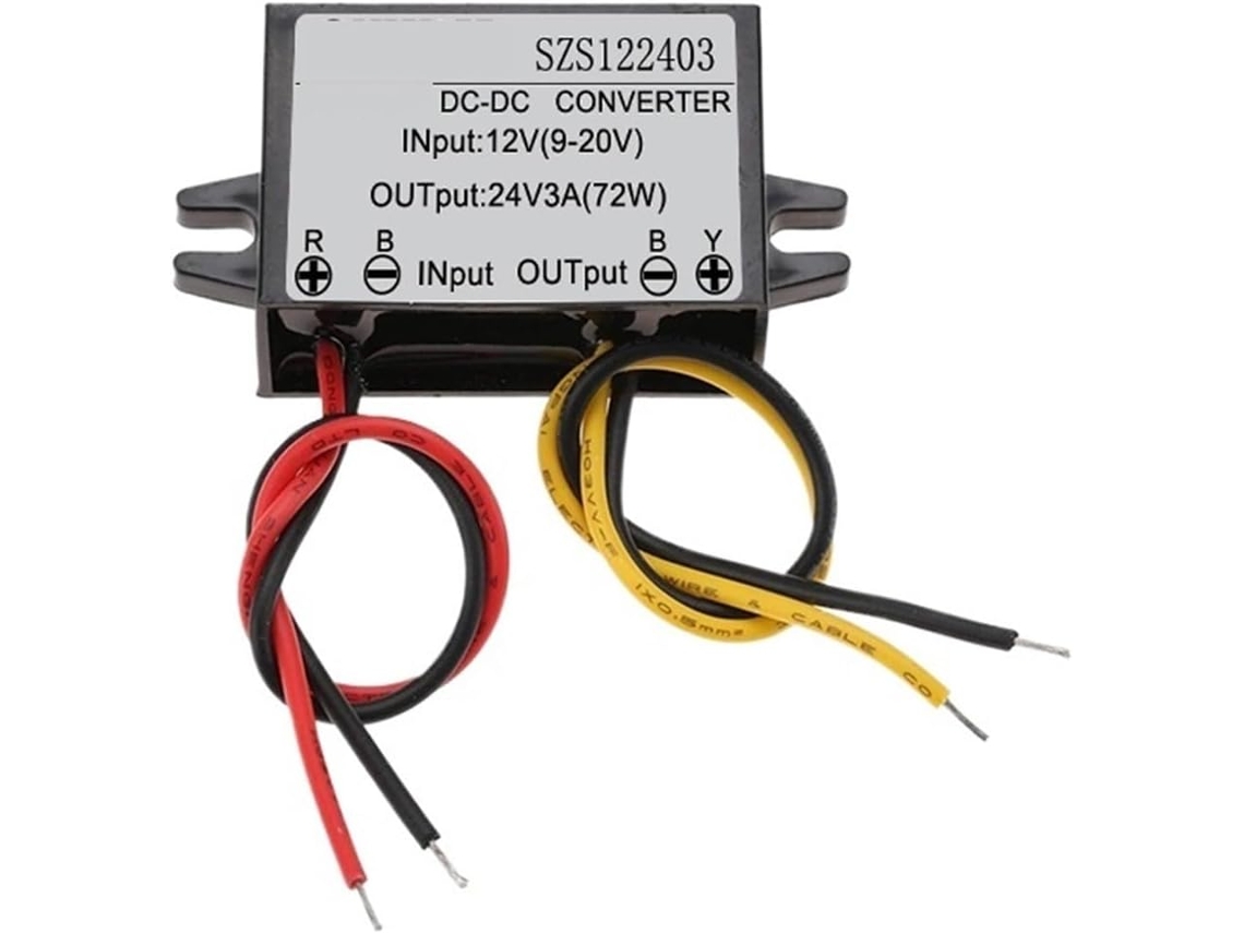 Módulo Elevador Dc-dc, 12v Para 24v, 3a, Para Instalações Elétricas