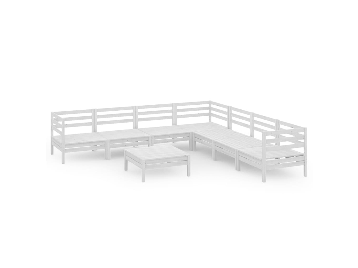 Garden Lounge Set, Garden Lounge Sets Vidaxl Branco Madeira De Pinho (n/a)