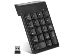 Teclado Numérico Sem Fio Com 18 Teclas E Receptor Mini Usb 2.4g Para Laptop Ly Ebike