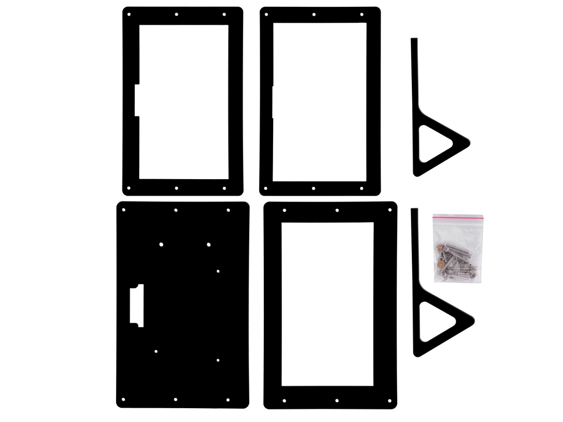 Enclosure De Exibição Dividida Em Acrílico (protege O Raspberry Pi, Suporta Tela De 7 Polegadas)