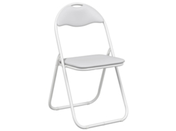 Conjunto 8 Cadeira De Jantar Dobrável Vidaxl Branco Aço (48 X 43,5 X 81 Cm)