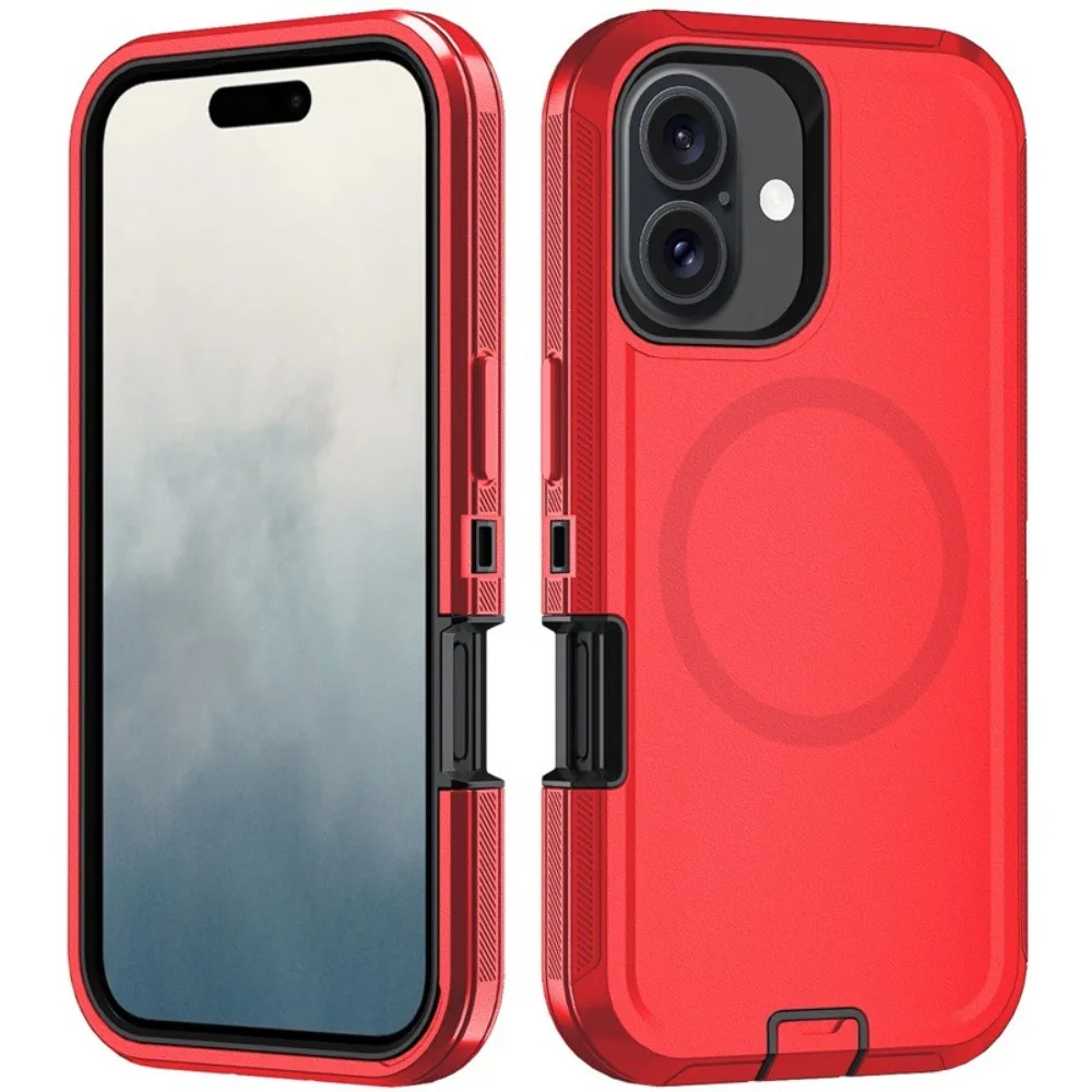 (vermelho, Iphone Air) Compatível Com Capa Protetora Magnética Magsafe E Capa À Prova De Choque.