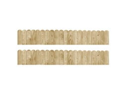 Vidaxl Bordaduras Em Rolo 2 Pcs 120 Cm Madeira De Pinho Impregnada