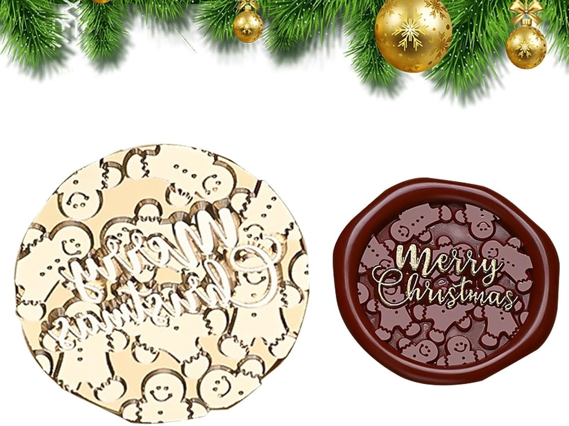 Kit De Carimbos De Natal, Kit De Carimbos De Cobre Para Envelopes