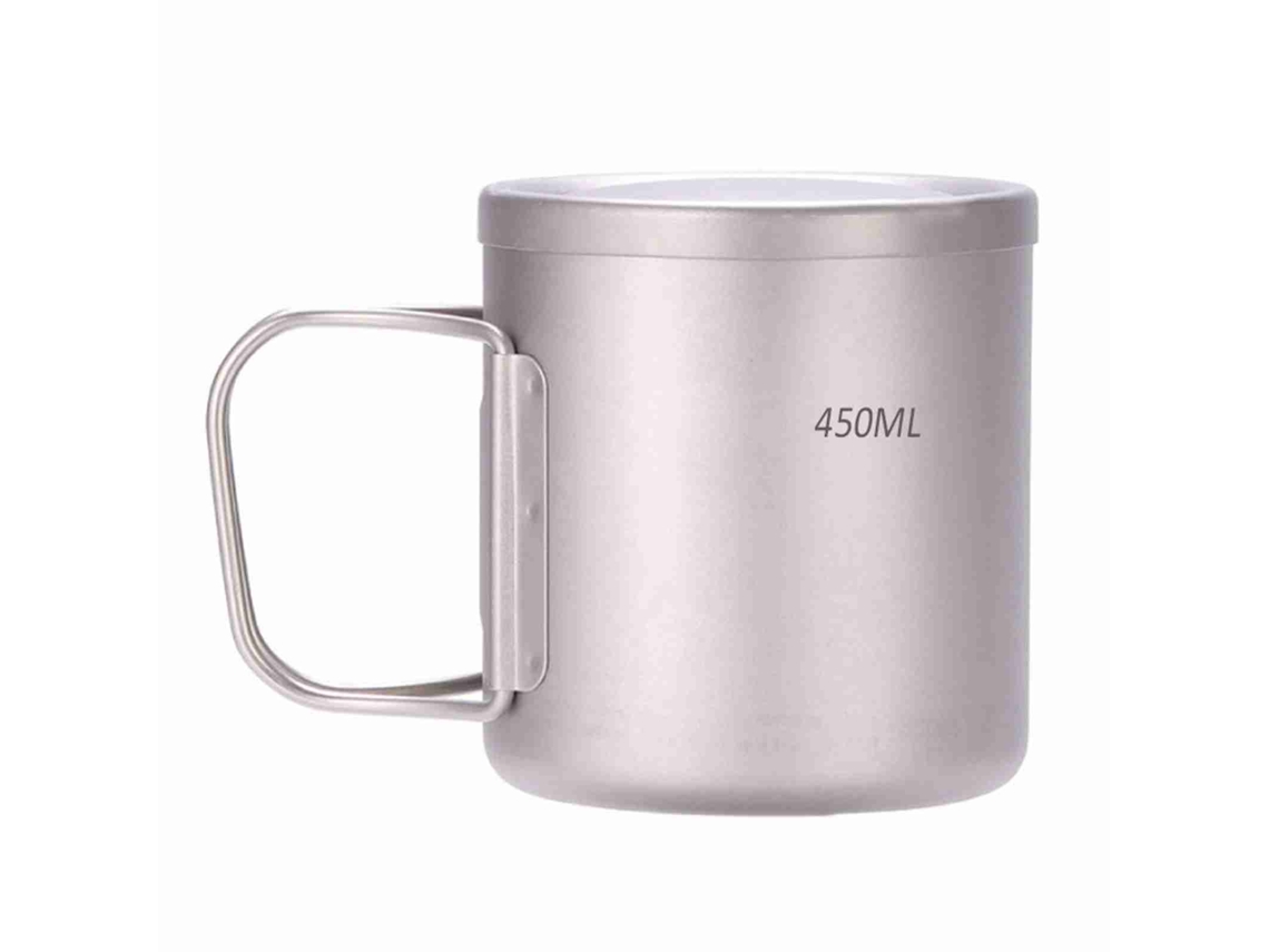 Copo de Titânio Doble Parede 550ml para Camping