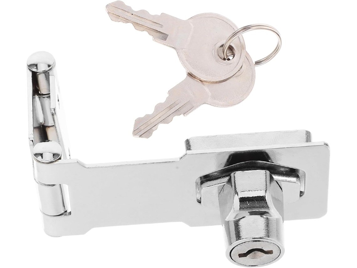 Conjunto Com 2 Fechaduras Chave Para Armários E Closets, Em Aço