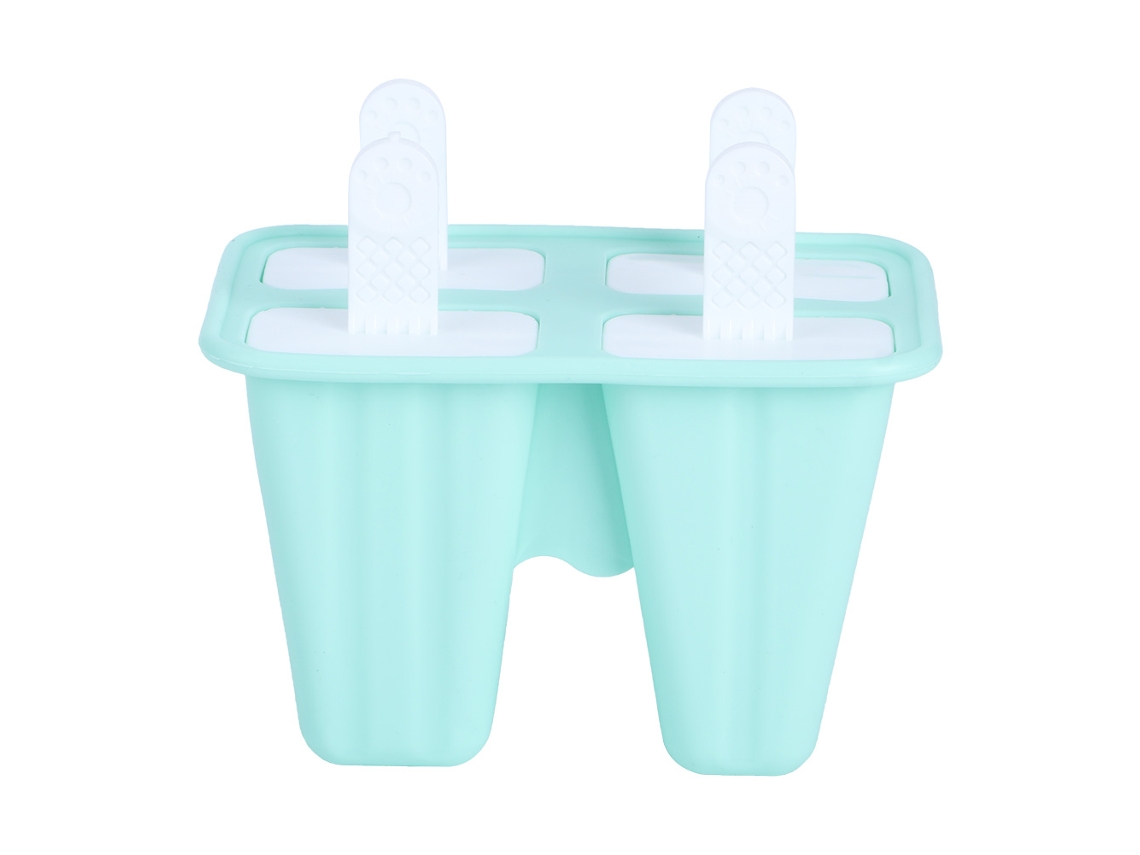 Forma De Silicone Verde Para Sorvete, Ferramenta Para Fazer Sorvete Em Casa, Ideal Para O Verão, Com 4 Compartimentos