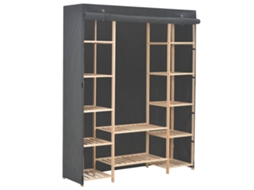 Vidaxl Roupeiro 135x40x170 Cm Tecido Cinzento