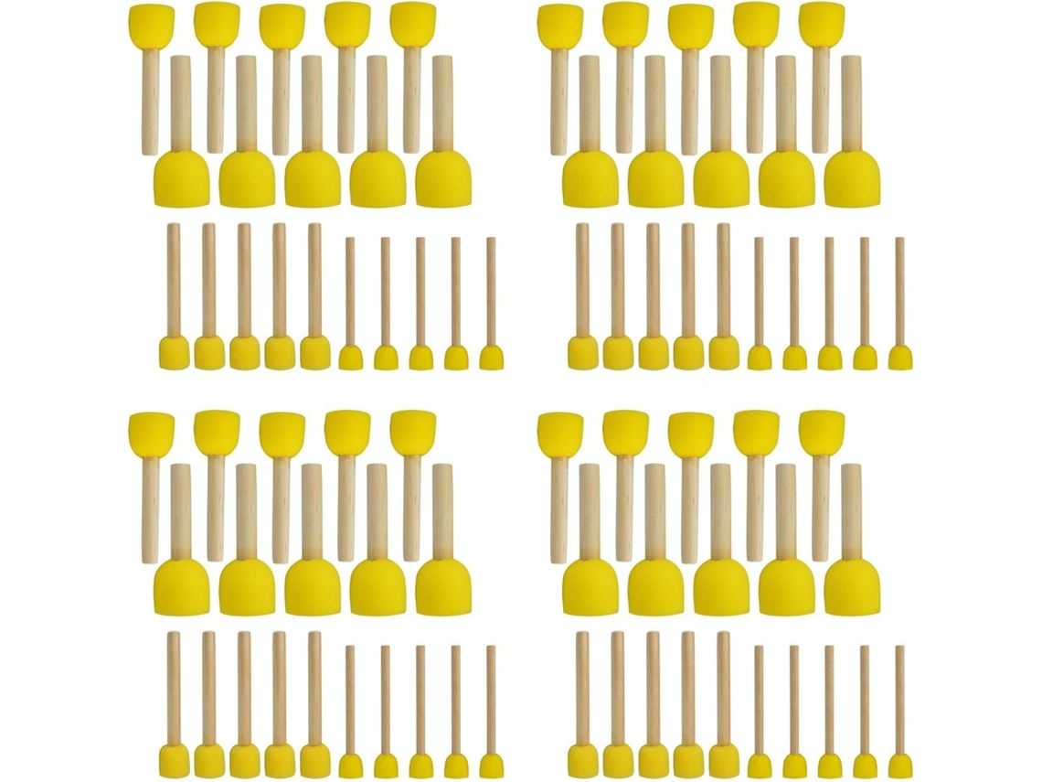 Conjunto de 80 Pincéis de Esponja Redondos para Pintura Infantil Conjunto de Esponjas SFUSHOS