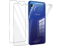 Capa Samsung Galaxy A10 6.2 Anti-impacto Transparente Anti-amarelação Com Película 2 Peças