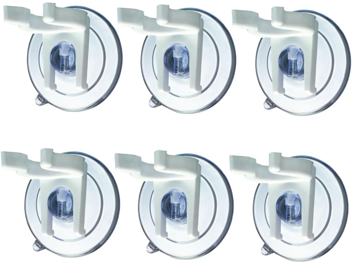 Clipes De Ventosa Brancos E Práticos Para Velas De Led, Pacote Com 8 Unidades.