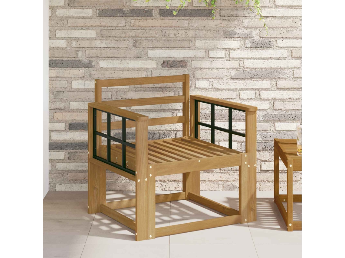 Vidaxl Conjunto De Sofás Para Exterior Madeira Sólida De Acácia Branco
