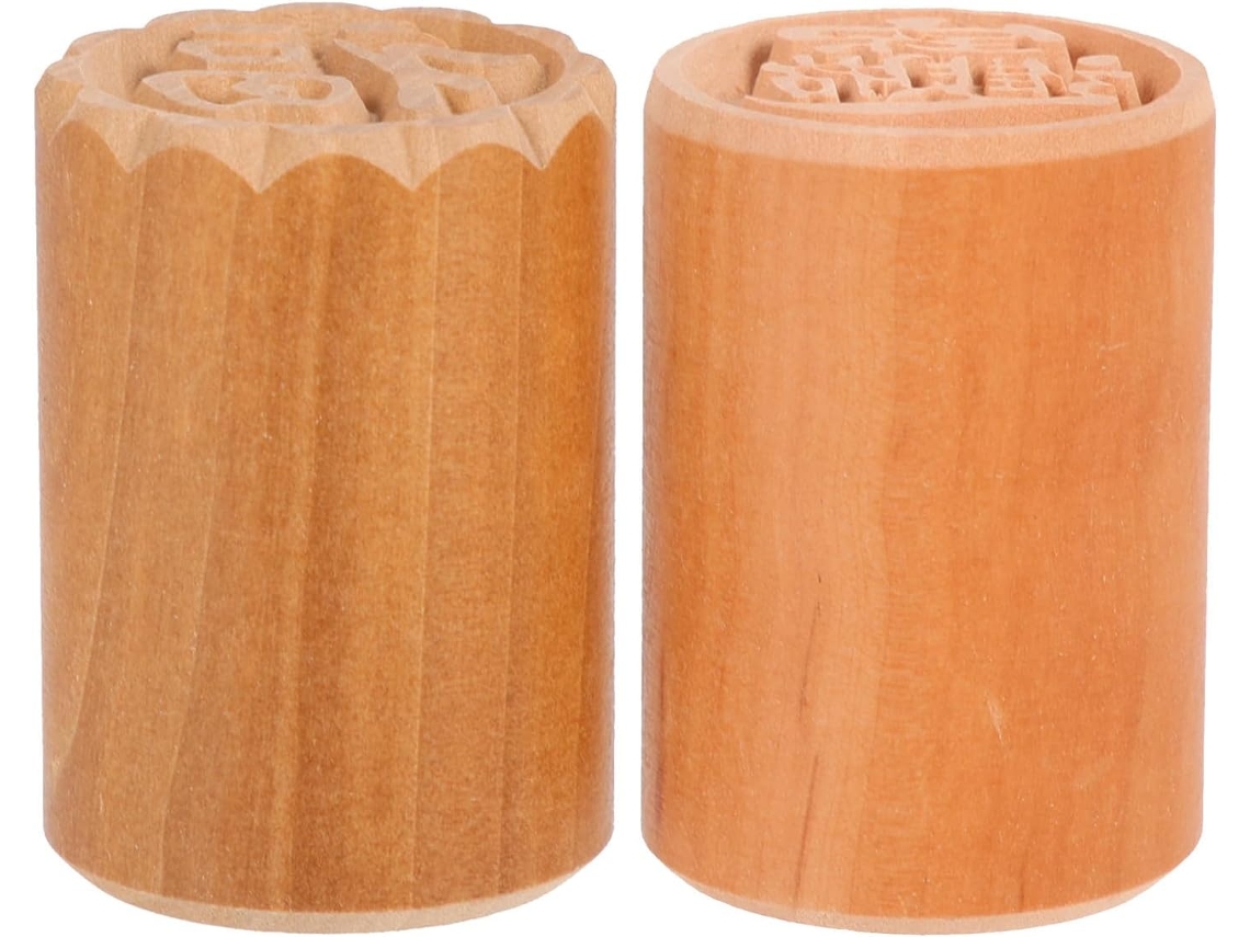 Prensa De Madeira Para Biscoitos (2 Peças), Resistente E Durável.