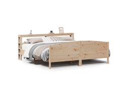 Bed Frame, Bed Frames Vidaxl Marrom Madeira De Pinho (180 X 200 Cm)