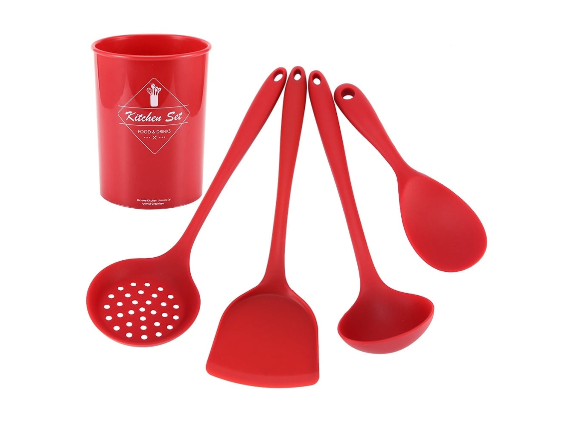 Conjunto Utensílios Cozinha Silicone LAXISCREED 5 Peças