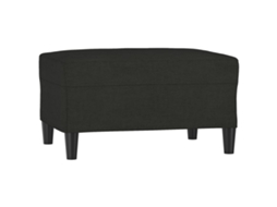 Footstool, Footstools Vidaxl Preto Tecido (70 X 55 X 41 Cm)