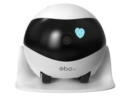 Câmera para animais de estimação Enabot Ebo Se 1080p com Wi-Fi móvel integrado e visão noturna automática (branca)