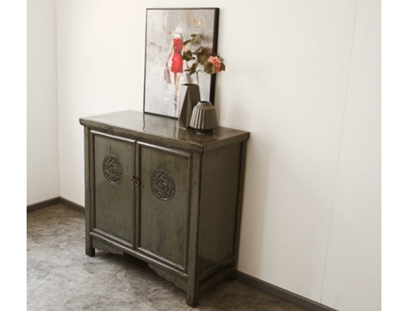 Gabinete Asiático Cinza Escuro Cômoda Vintage Aparador Estilo Colonial Asiático Aparador Estilo Antigo Oriental Vintageasia