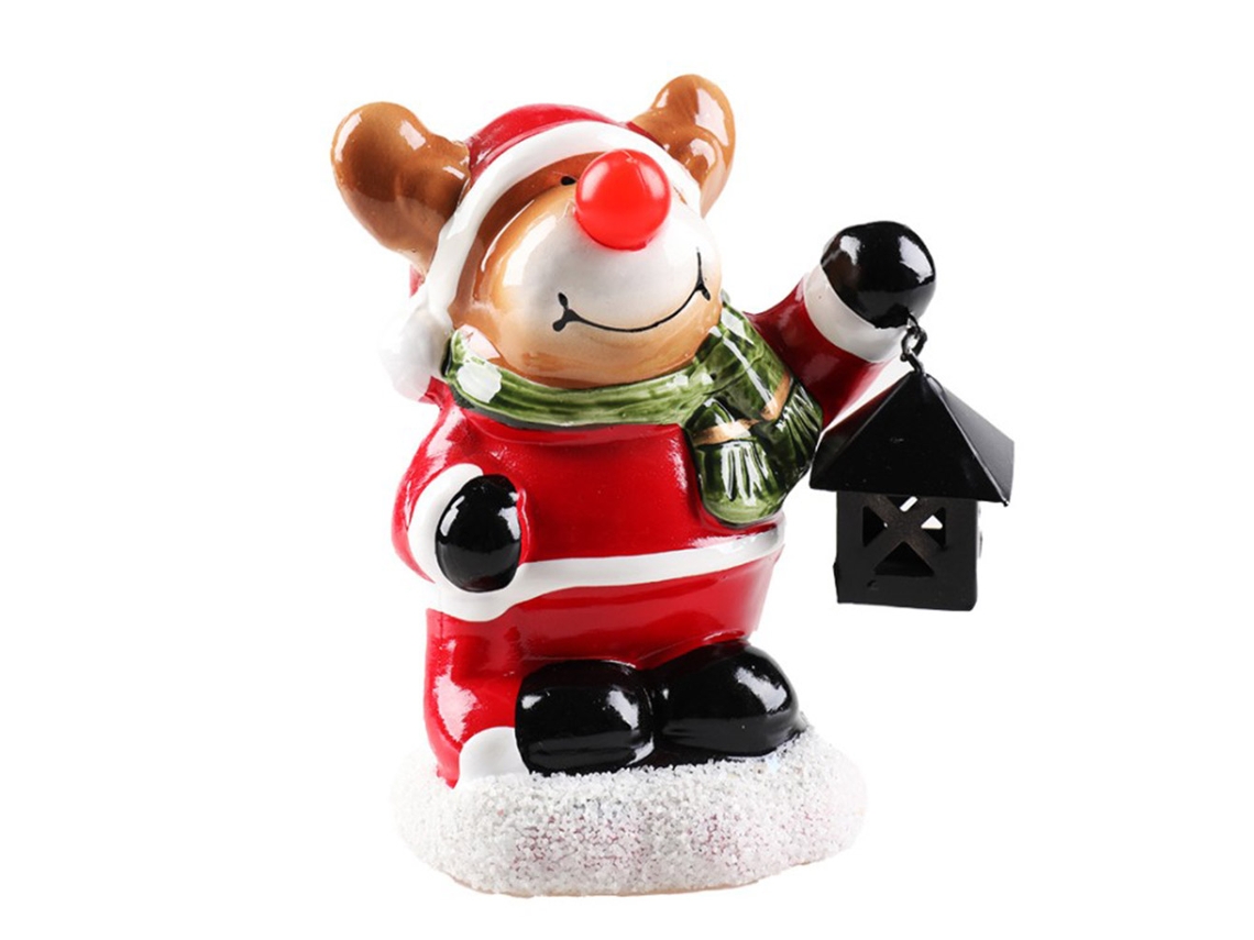 Laxiscreed Decoração Natal Santa E Boneco De Neve Com Luzes E Função Luz Noturna