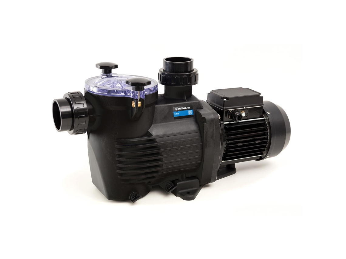 Bomba para piscina Hayward E-flo: Desempenho hidráulico eficiente, operação silenciosa, pré-filtro termoplástico, motor potente - 2cv Mono