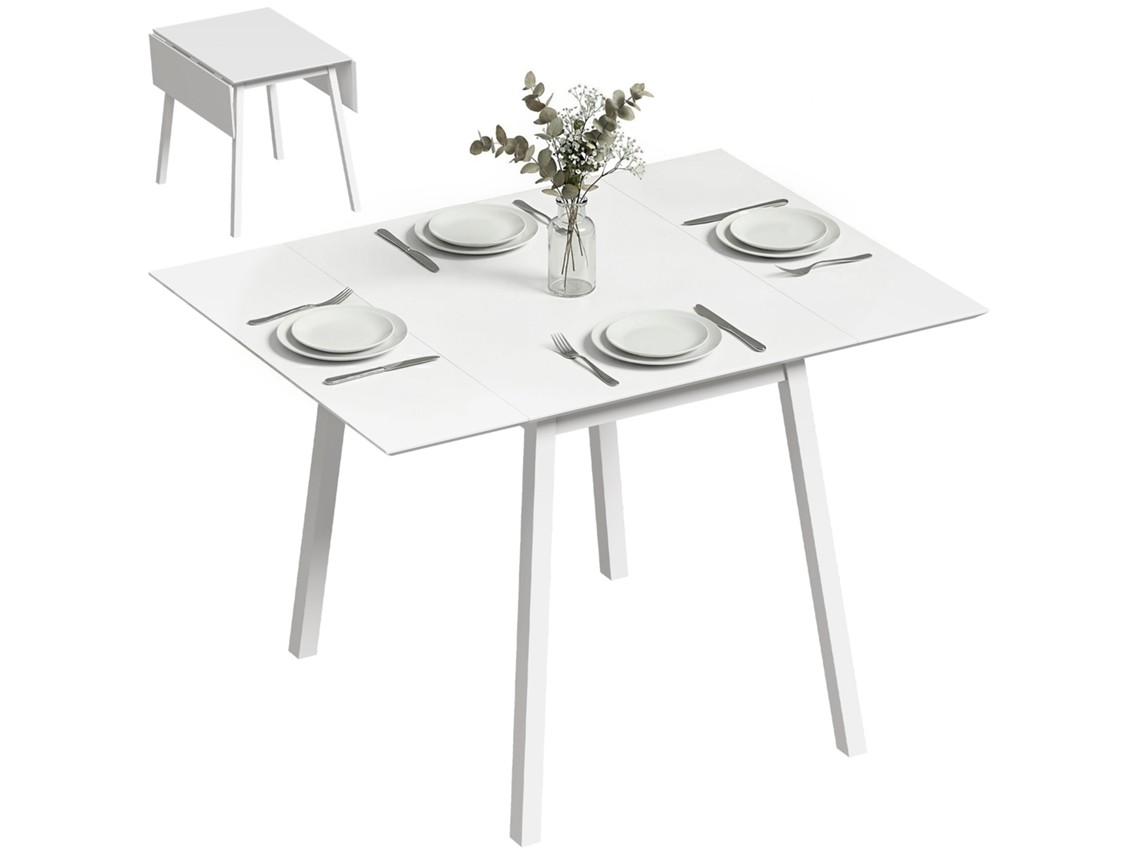 Mesa de Sala CHEZMOI moderna com 2 gavetas e estrutura de metal