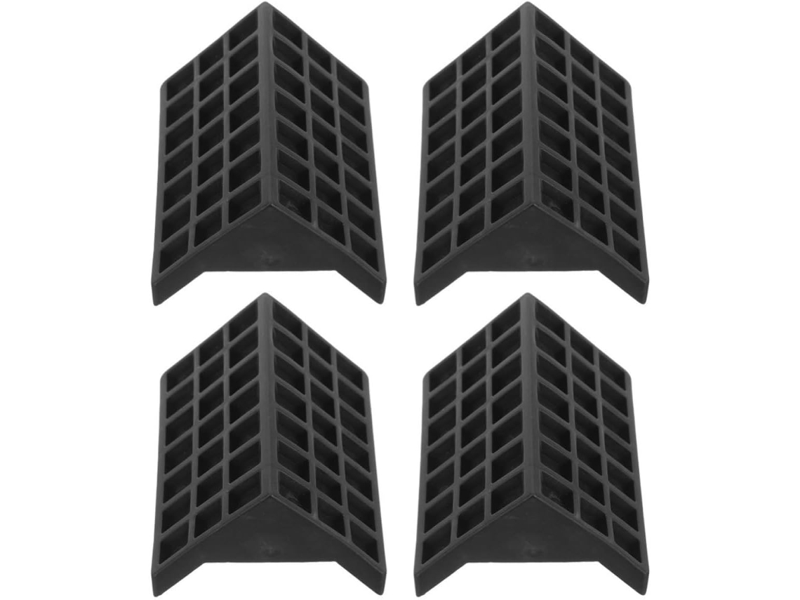 Conjunto De 4 Protetores De Canto De Plástico Preto Para Mesa