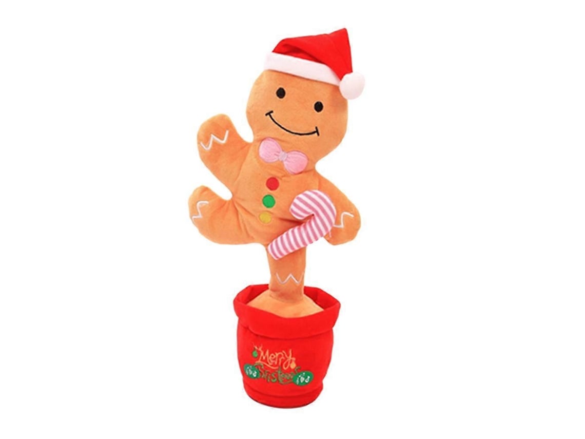 Peluche Decorativa De Natal Com Luz E Função De Canto