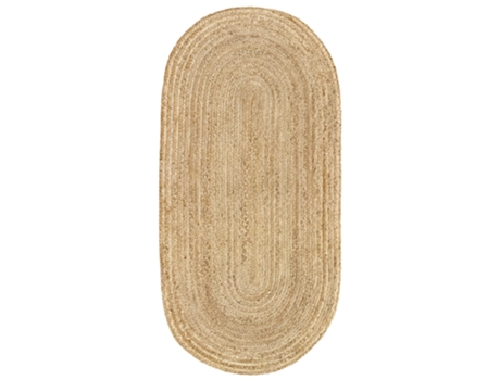 Tapete Tecido à Mão Alfombra HAMID (140x70cm - Juta - Natural)