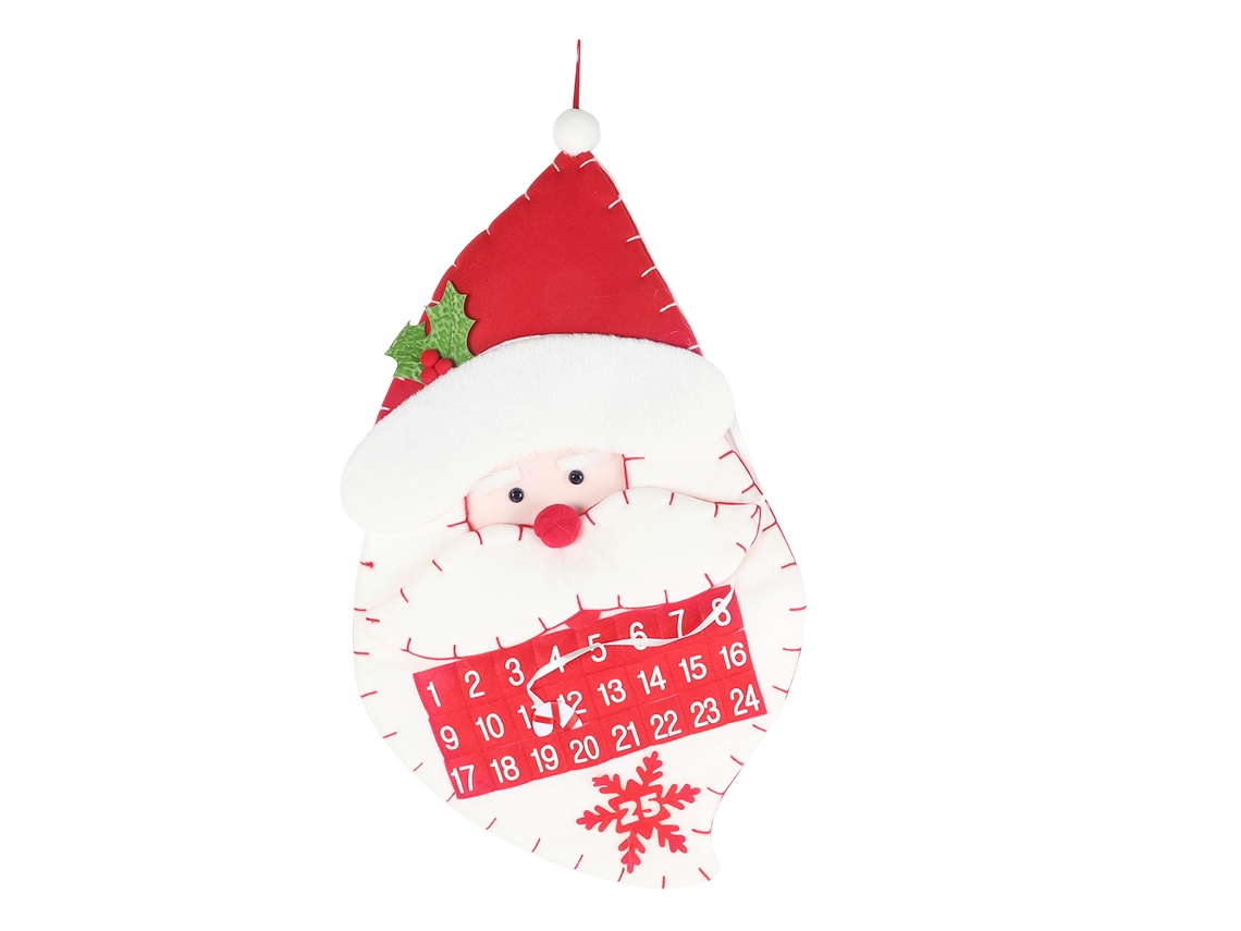 Laxiscreed Calendário De Natal Suspenso Com Pai Natal Para Decorar Sua Casa Ou Hotel Neste Natal
