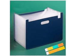 Pastas Multicamadas para Estudantes, Organizador Multifuncional de Provas para Estudantes, Seção Horizontal, Azul BRILVIBERA