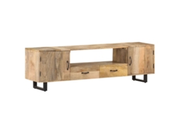 Mueble Para La Tv De Madera Maciza De Mango 160x30x45 Cm Dkd Home Decor
