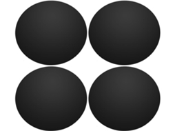 Adesivos para cubo de roda, 56 mm, pretos, conjunto de 4 peças, adesivos duráveis.