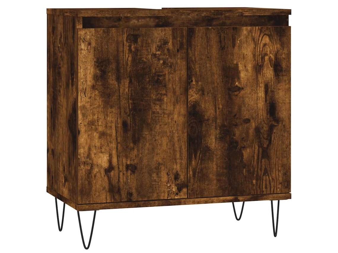 Bathroom Cabinet, Bathroom Cabinets Vidaxl Marrom Madeira Processada (n/a)