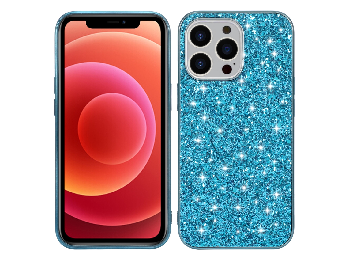 Capa De Celular Com Glitter, Cobertura Total, Proteção Contra Quedas.azul - Iphone 12 Mini