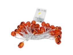 Corda De Luz 30 Leds Forma De Abóbora De Acrílico 4.5m