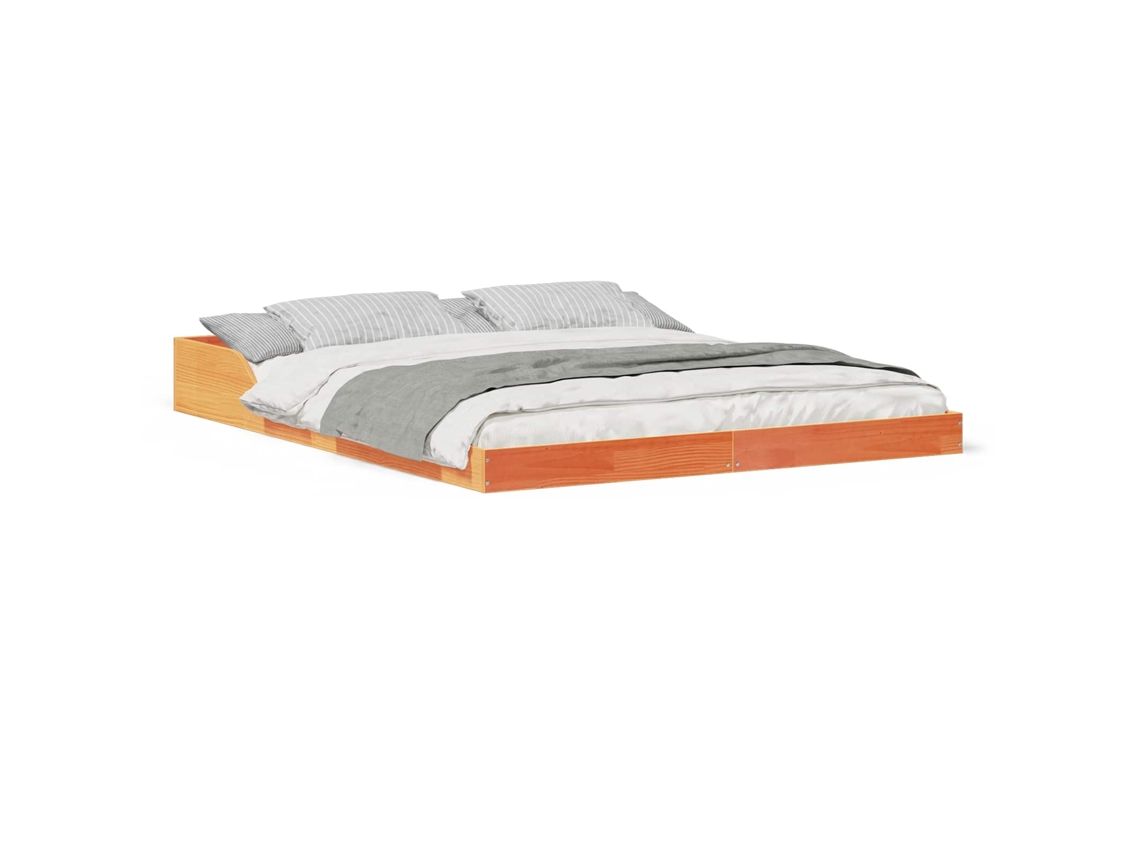 Estrutura da Cama Marrom Cera 140 X 210 Cm MAISON EXCLUSIVE
