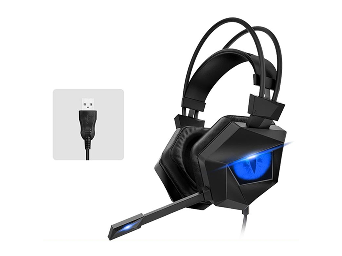 Fone de Ouvido Gaming LAXISCREED 7.1 Luz Azul