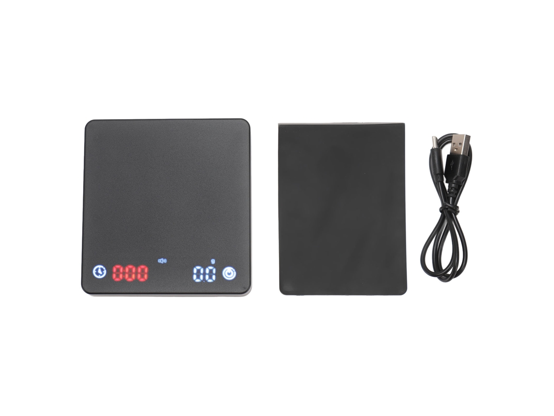 Balança De Café Mini Balança De Café Digital Portátil Recarregável Com Temporizador Almofada De Silicone Removível Para Café Preparado À Mão